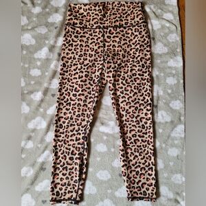 Fabletics PowerHold meru/leopard print leggings womens size M